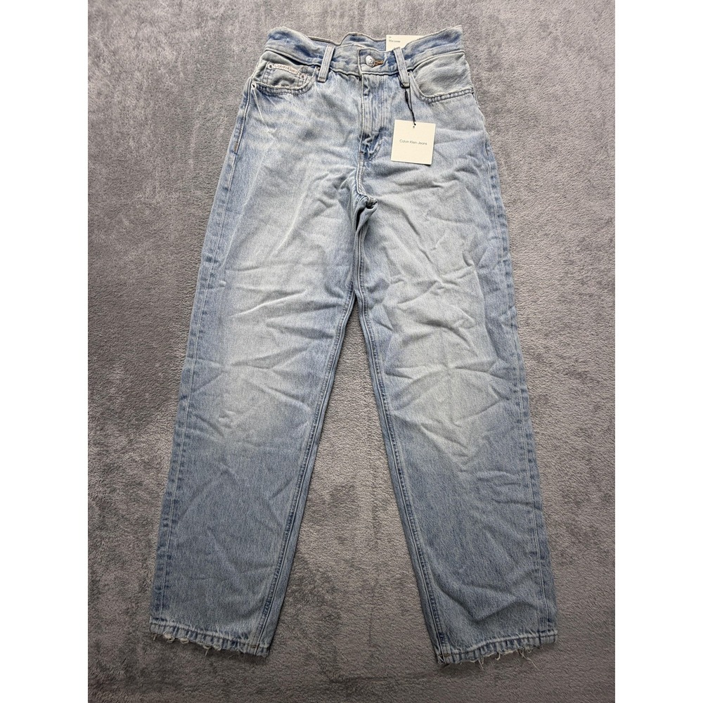 Calvin Klein Jeans Womens 24 Light Wash‎ High Rise 90s Loose Straight Relaxed